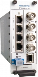 Четырехканальный приёмник видеосигналов-аудио-данных и Ethernet Teleste CRR432