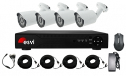 Комплект видеонаблюдения ESVI EVK-X4-BQH10B