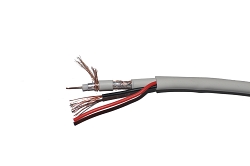 Комбинированный кабель Кабельэлектросвязь КВК(RG 59+2x0.75)белый кр.