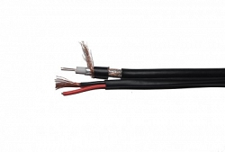 Комбинированный кабель Кабельэлектросвязь КВК(RG 59+2x0.75)черный плос.