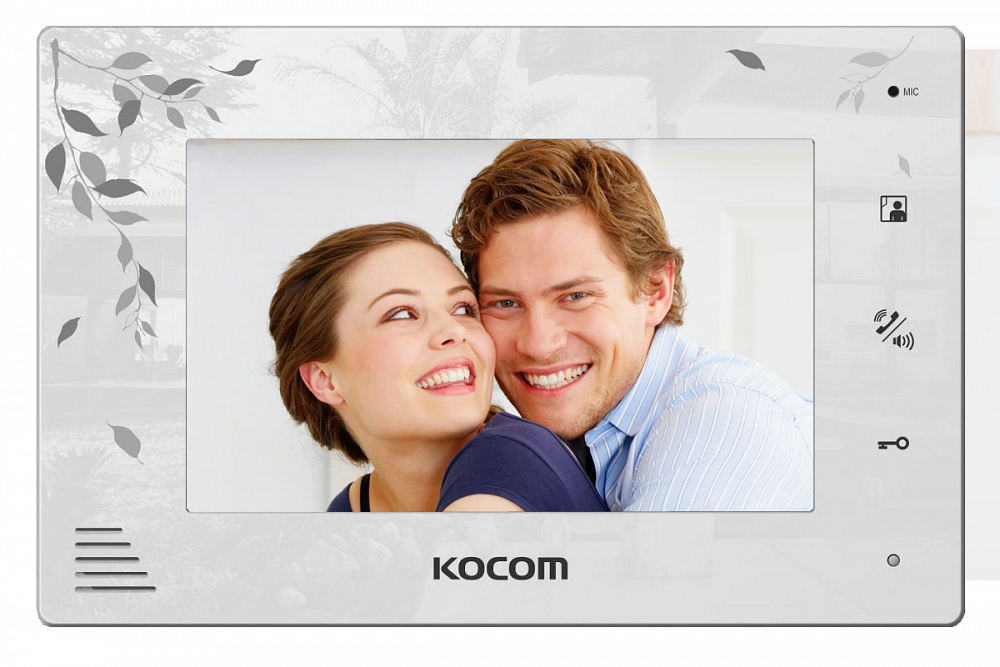Монитор цветного видеодомофона KOCOM KCV-A374LE (белый) XL