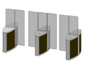 Проходная с прямоугольными стеклянными створками (правый модуль) Gunnebo SSFRNORH180NL