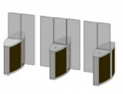 Проходная с прямоугольными стеклянными створками (левый модуль) Gunnebo SSFRNCLH180NS