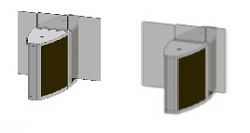 Проходная с прямоугольными стеклянными створками (комбинированный центральный модуль) Gunnebo SSFCNORH120NS