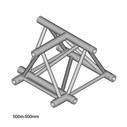 Металлическая конструкция Dura Truss DT 43 T36-H     3way horizontal T piece