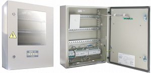 Шкаф для установки приборов системы "Орион" на DIN рейки. Содержит источник питания 12В - 3 А с интерфейсом RS-485. Болид ШПС-12 исп.01