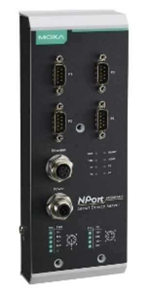 4-портовый виброзащищенный асинхронный сервер MOXA NPort 5450AI-M12-CT-T
