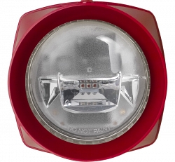 Адресный оптико-акустический оповещатель серии IQ8Alarm Plus  красный корпус + белая вспышка 807372RW.SV98 Honeywell