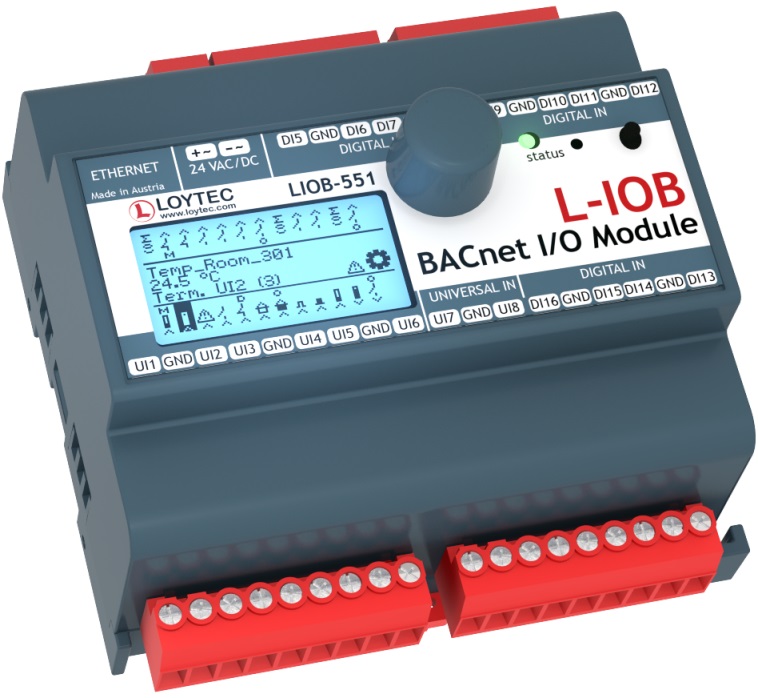 Модуль I/ O BACnet/ IP с физическими входами и выходами LIOB-551